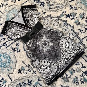 Black and white Bailey Blue dress.